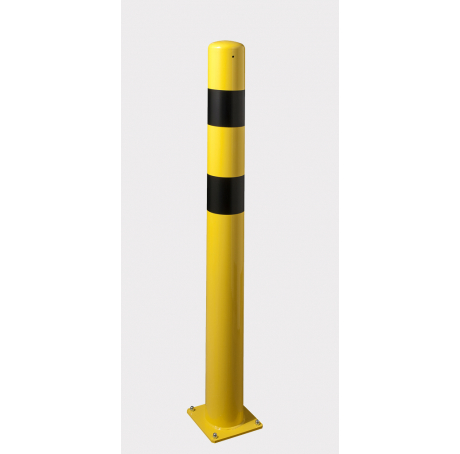 Poteau de protection jaune noir