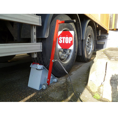 Cale de roue manuelle électrique pour camion