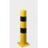 Poteau de protection jaune noir