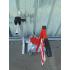cale de roue manuelle pour camion avec panneau STOP